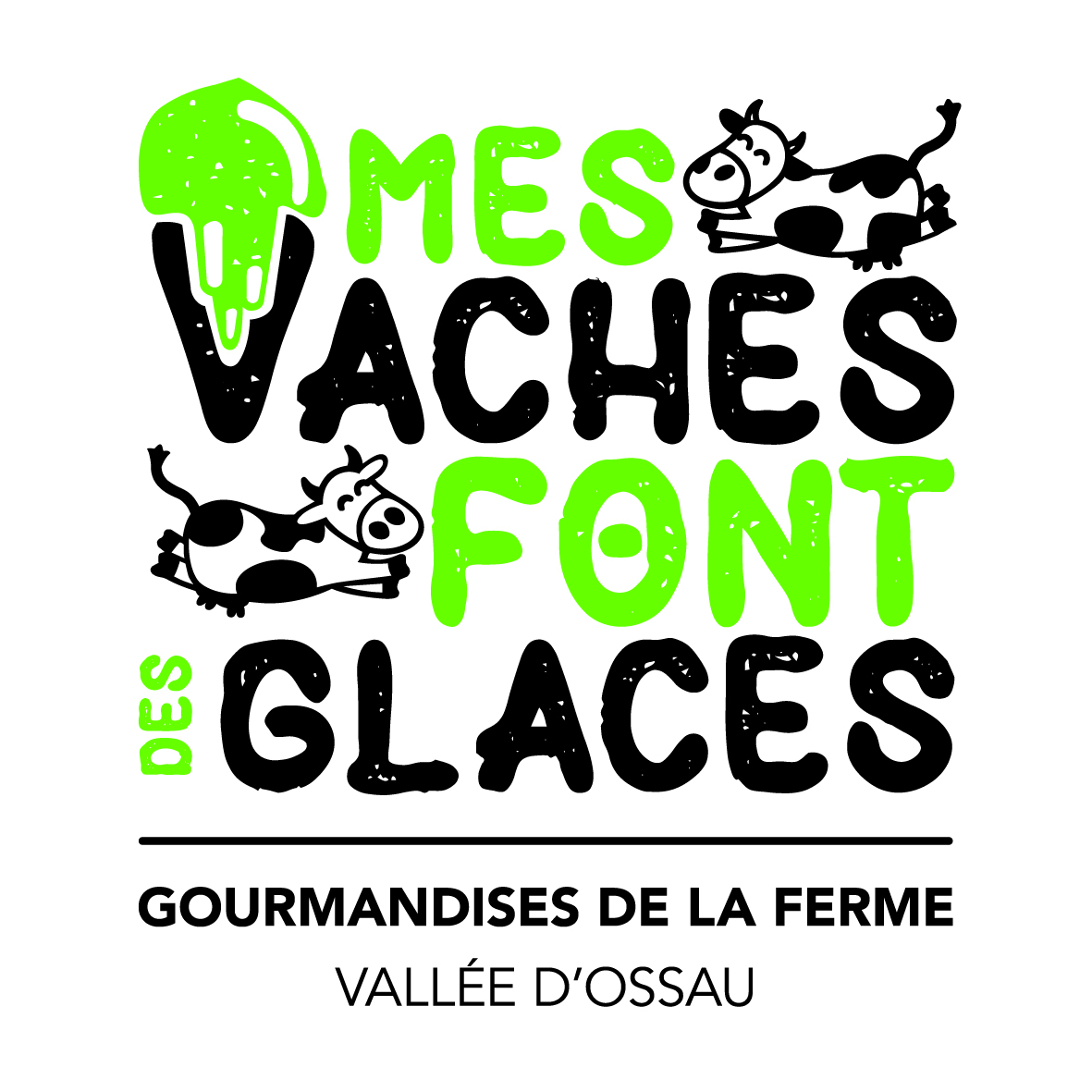 Logo mes vaches font des glaces - Glace Concept